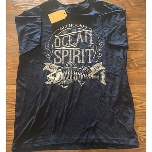 NWT Kahuna Bay Blue Ocean Spirit Graphic Tee Men's Size M Tall New